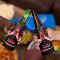Toitu Te Tiriti Waitangi 4 in 1 Can Cooler Tumbler Black Wharenui House - Polynesian Pride