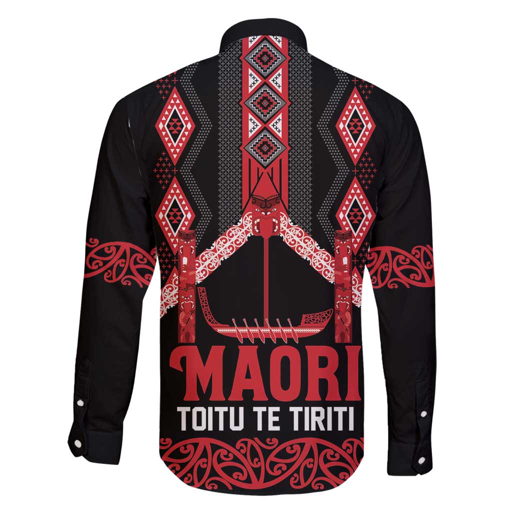 Toitu Te Tiriti Waitangi Family Matching Mermaid Dress and Hawaiian Shirt Black Wharenui House LT9 - Polynesian Pride