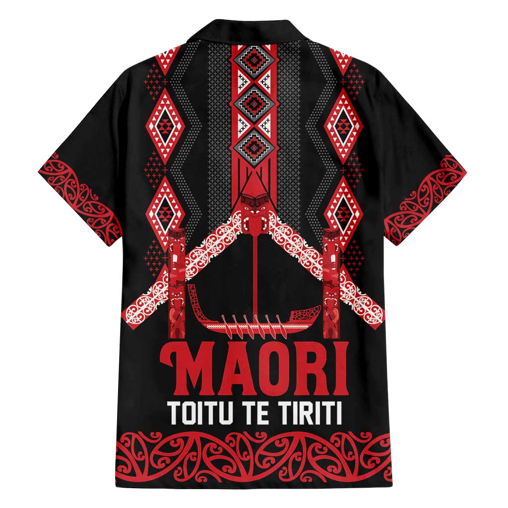 Toitu Te Tiriti Waitangi Family Matching Summer Maxi Dress and Hawaiian Shirt Black Wharenui House LT9 - Polynesian Pride