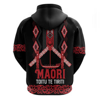 Toitu Te Tiriti Waitangi Hoodie Black Wharenui House LT9 - Polynesian Pride