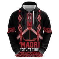 Toitu Te Tiriti Waitangi Hoodie Black Wharenui House LT9 - Polynesian Pride