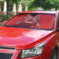 Toitu Te Tiriti Waitangi Auto Sun Shade Red Wharenui House - Polynesian Pride