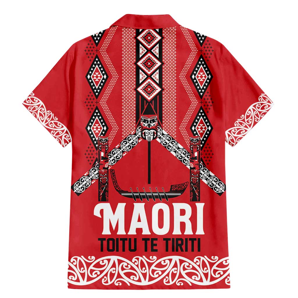 Toitu Te Tiriti Waitangi Family Matching Mermaid Dress and Hawaiian Shirt Red Wharenui House LT9 - Polynesian Pride