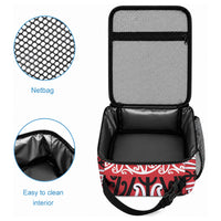 Toitu Te Tiriti Waitangi Lunch Bag Red Wharenui House LT9 - Polynesian Pride