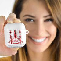Toitu Te Tiriti Waitangi AirPods Case White Wharenui House - Polynesian Pride