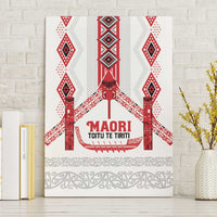 Toitu Te Tiriti Waitangi Canvas Wall Art White Wharenui House - Polynesian Pride