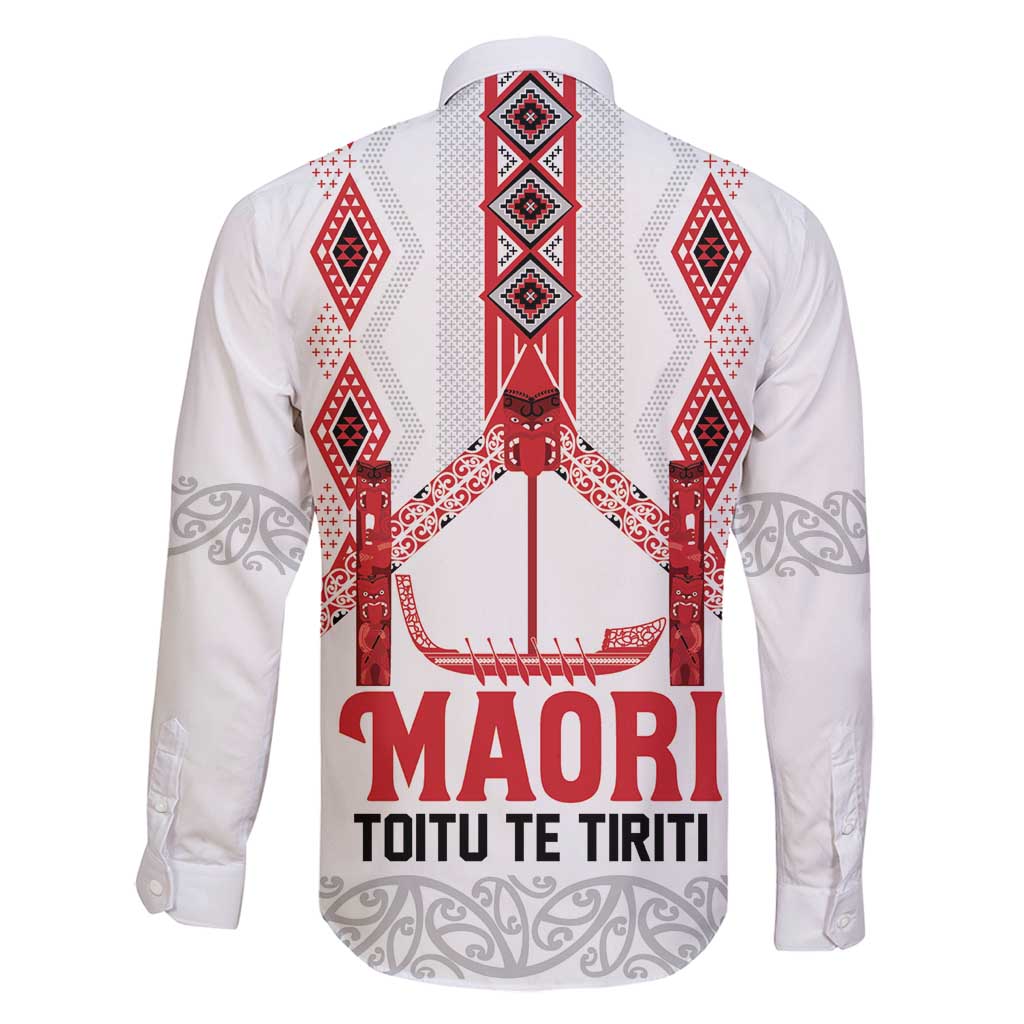 Toitu Te Tiriti Waitangi Family Matching Summer Maxi Dress and Hawaiian Shirt White Wharenui House LT9 - Polynesian Pride