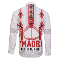 Toitu Te Tiriti Waitangi Family Matching Tank Maxi Dress and Hawaiian Shirt White Wharenui House LT9 - Polynesian Pride