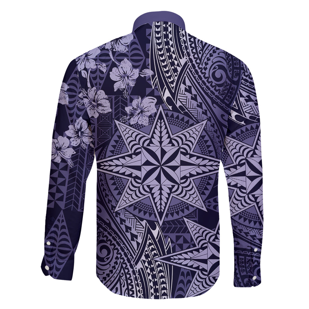 Vintage Tonga Tribal Ngatu Pattern Family Matching Long Sleeve Bodycon Dress and Hawaiian Shirt With Pacific Floral Pink Art LT9 - Polynesian Pride
