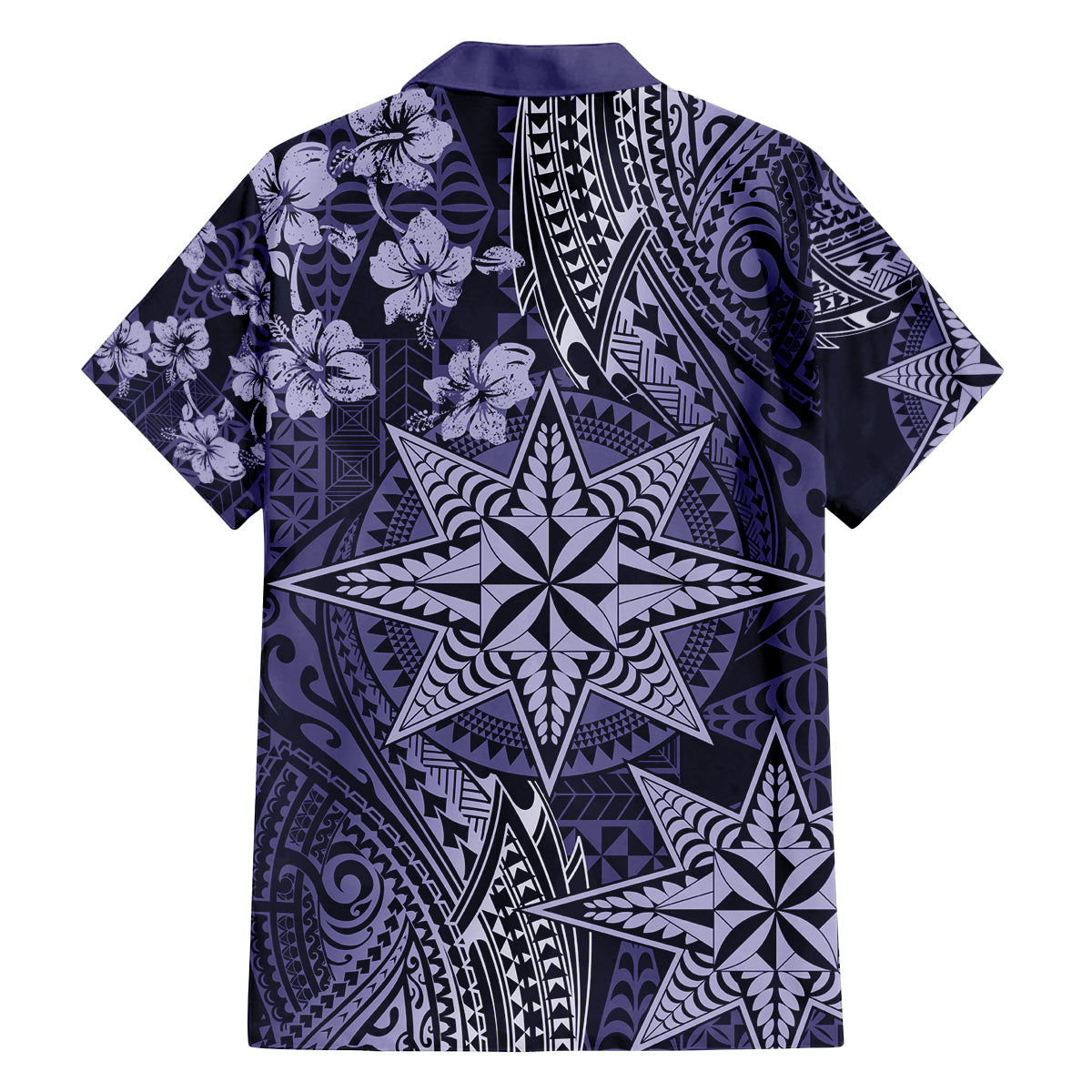 Vintage Tonga Tribal Ngatu Pattern Family Matching Off The Shoulder Long Sleeve Dress and Hawaiian Shirt With Pacific Floral Pink Art LT9 - Polynesian Pride