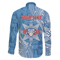 Personalised Tonga Apifo'ou College Family Matching Long Sleeve Bodycon Dress and Hawaiian Shirt Since 1865 Special Kupesi Pattern LT9 - Polynesian Pride
