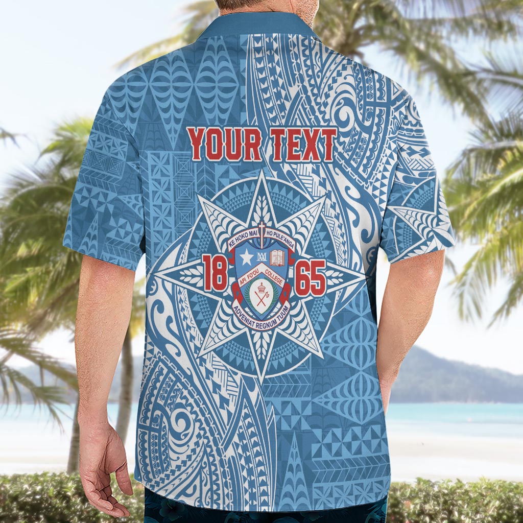 Personalised Tonga Apifo'ou College Hawaiian Shirt Since 1865 Special Kupesi Pattern