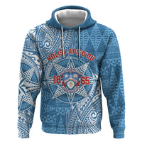 Personalised Tonga Apifo'ou College Zip Hoodie Since 1865 Special Kupesi Pattern