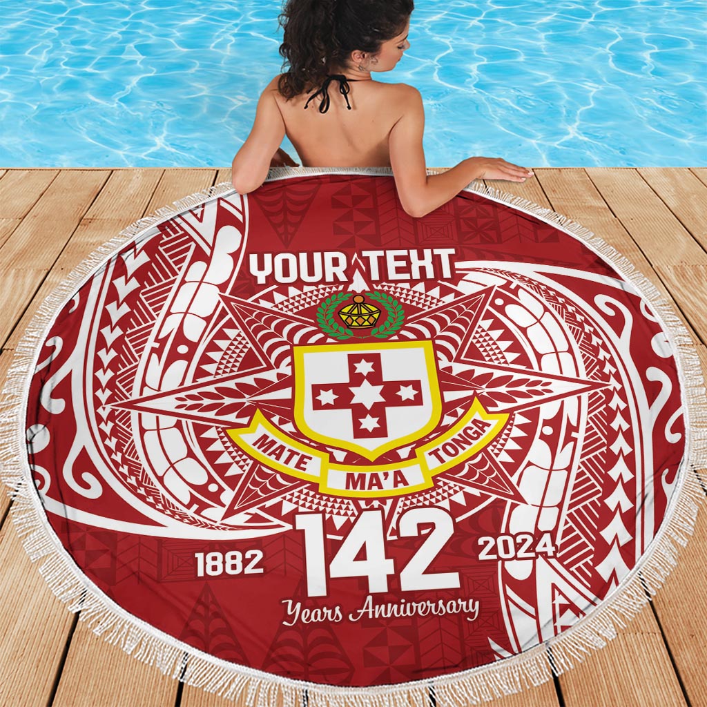 Personalised Kolisi Tonga Atele 142nd Anniversary Beach Blanket Special Kupesi Pattern