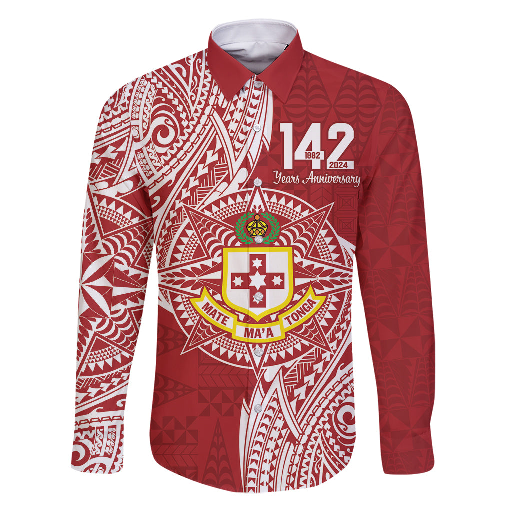 Personalised Kolisi Tonga Atele 142nd Anniversary Family Matching Tank Maxi Dress and Hawaiian Shirt Special Kupesi Pattern