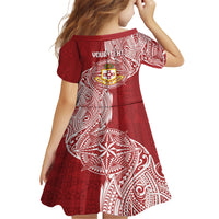 Personalised Kolisi Tonga Atele 142nd Anniversary Kid Short Sleeve Dress Special Kupesi Pattern