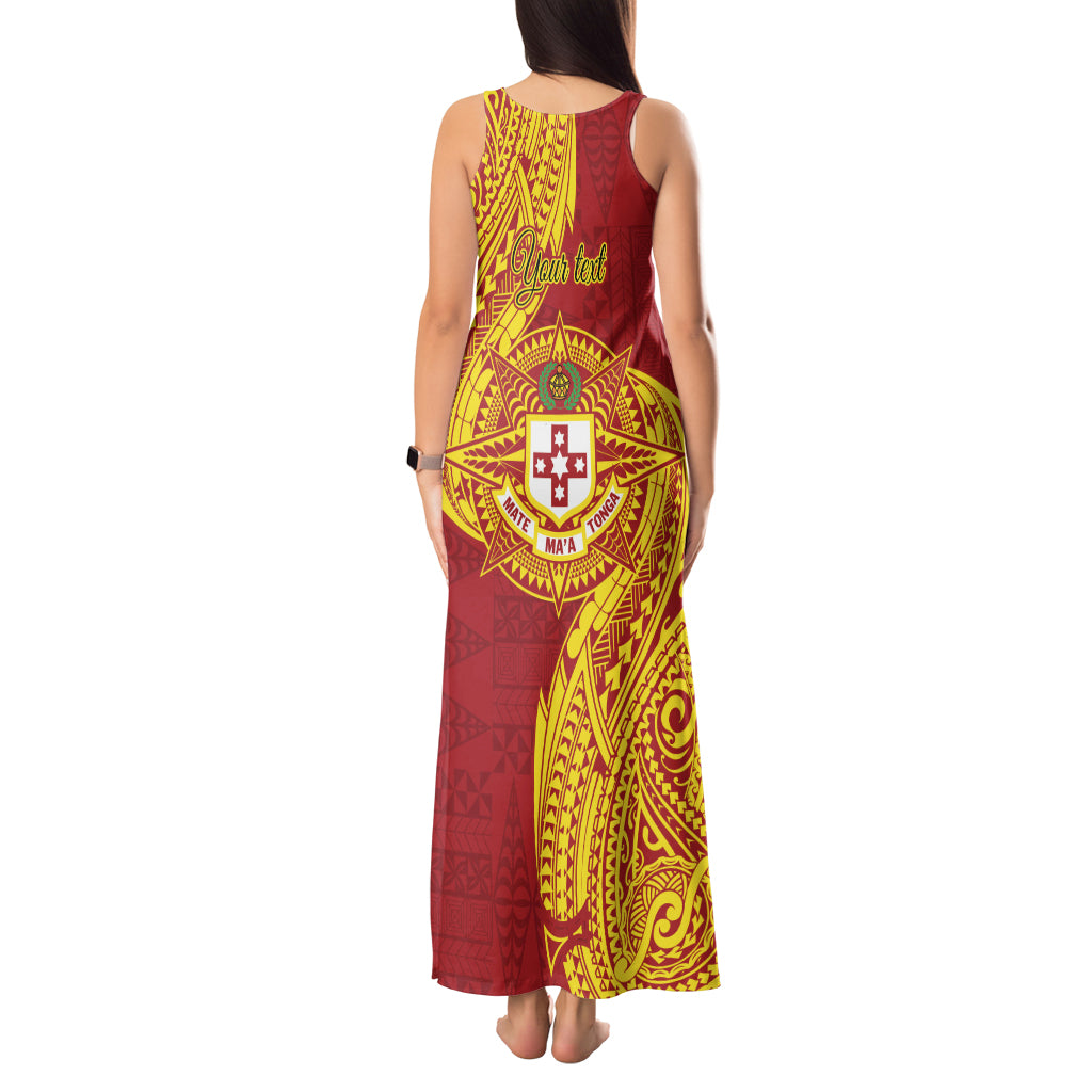 Personalised Kolisi Tonga Atele Tank Maxi Dress Since 1882 Simple Ngatu Pattern