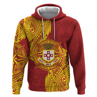 Personalised Kolisi Tonga Atele Zip Hoodie Since 1882 Simple Ngatu Pattern