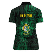 Personalised Tonga Liahona High School 76th Anniversary Women Polo Shirt Special Kupesi Pattern LT9 - Polynesian Pride