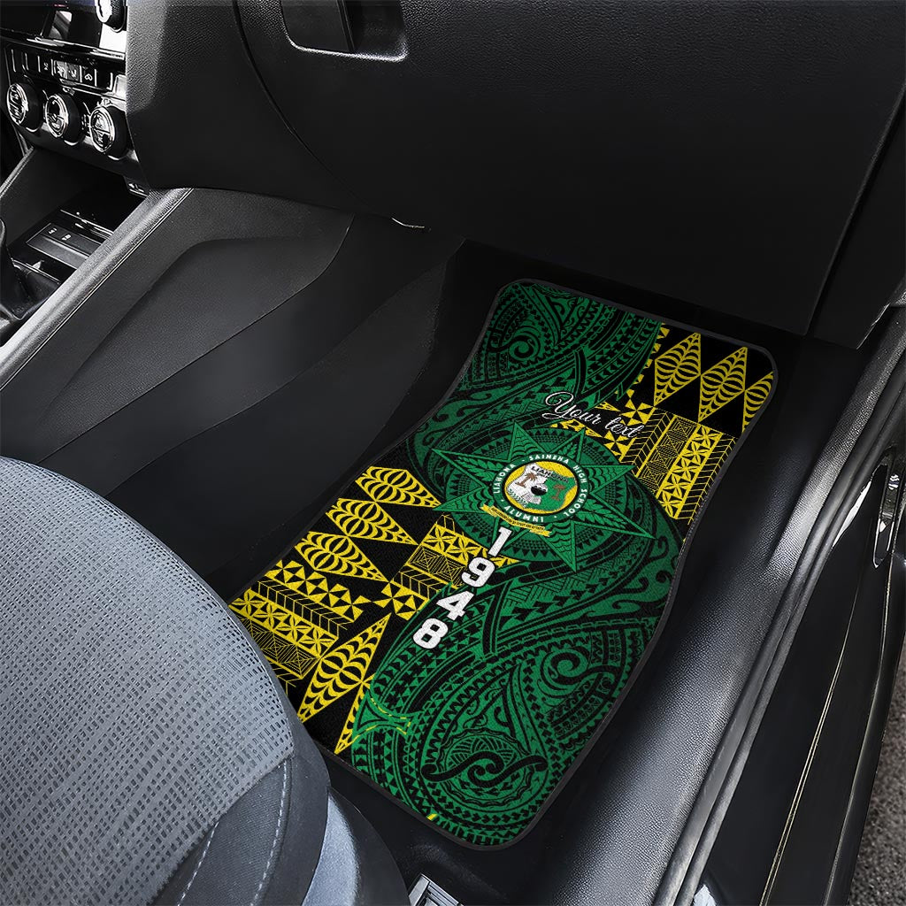 Personalised Tonga Liahona High School Car Mats Since 1948 Special Kupesi Pattern