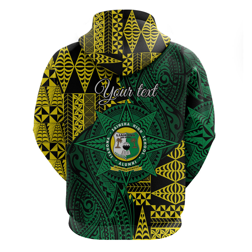 Personalised Tonga Liahona High School Zip Hoodie Since 1948 Special Kupesi Pattern