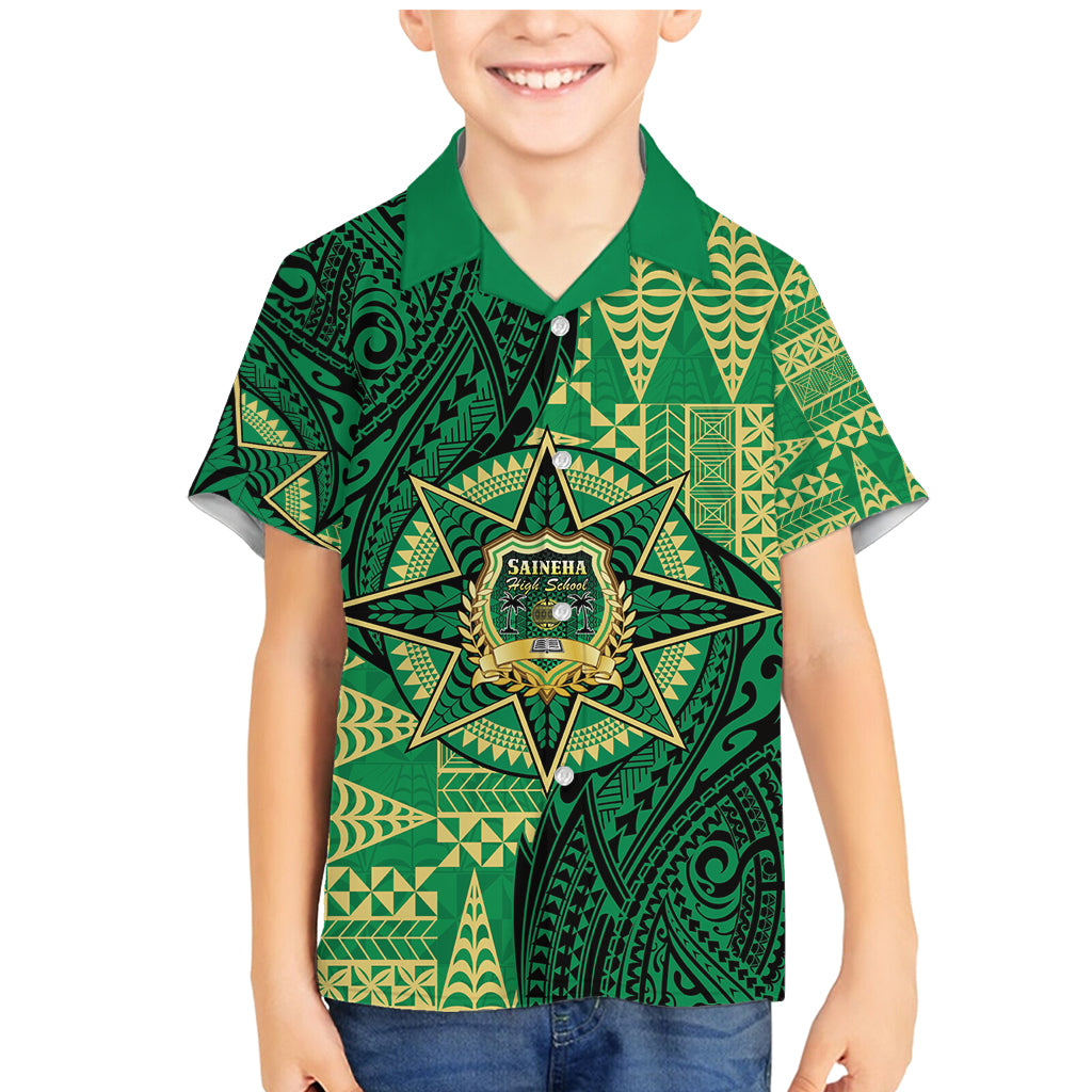 Personalised Tonga Saineha High School Family Matching Mermaid Dress and Hawaiian Shirt Since 1978 Special Kupesi Pattern