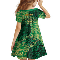Personalised Tonga Saineha High School Family Matching Off The Shoulder Long Sleeve Dress and Hawaiian Shirt Since 1978 Special Kupesi Pattern LT9 - Polynesian Pride