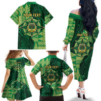 Personalised Tonga Saineha High School Family Matching Off The Shoulder Long Sleeve Dress and Hawaiian Shirt Since 1978 Special Kupesi Pattern LT9 - Polynesian Pride