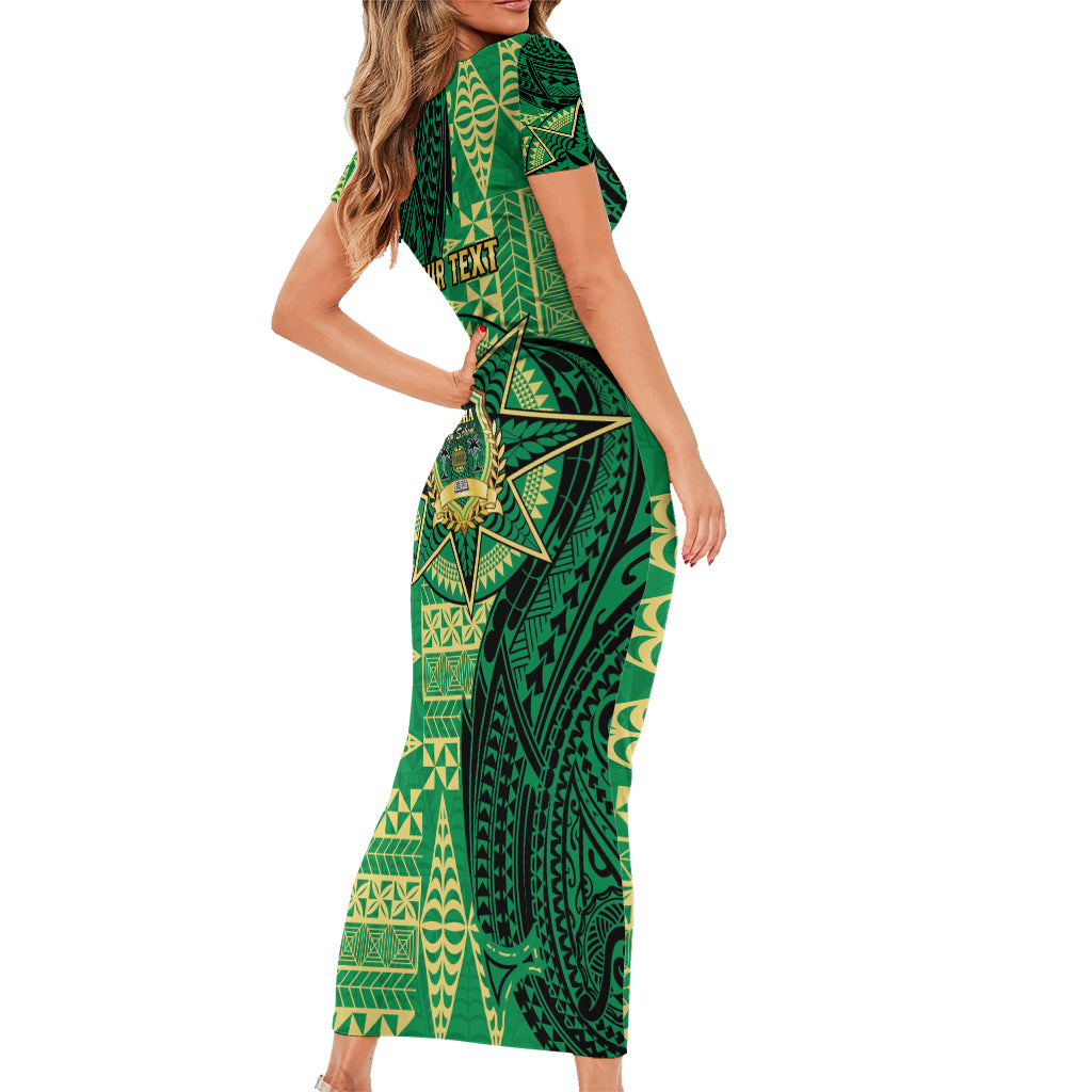 Personalised Tonga Saineha High School Short Sleeve Bodycon Dress Since 1978 Special Kupesi Pattern