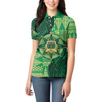 Personalised Tonga Saineha High School Women Polo Shirt Since 1978 Special Kupesi Pattern LT9 - Polynesian Pride