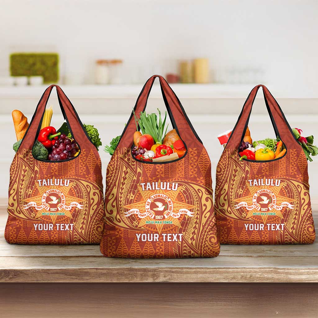Personalised Tonga Tailulu College Grocery Bag Since 1967 Special Kupesi Pattern Version 1