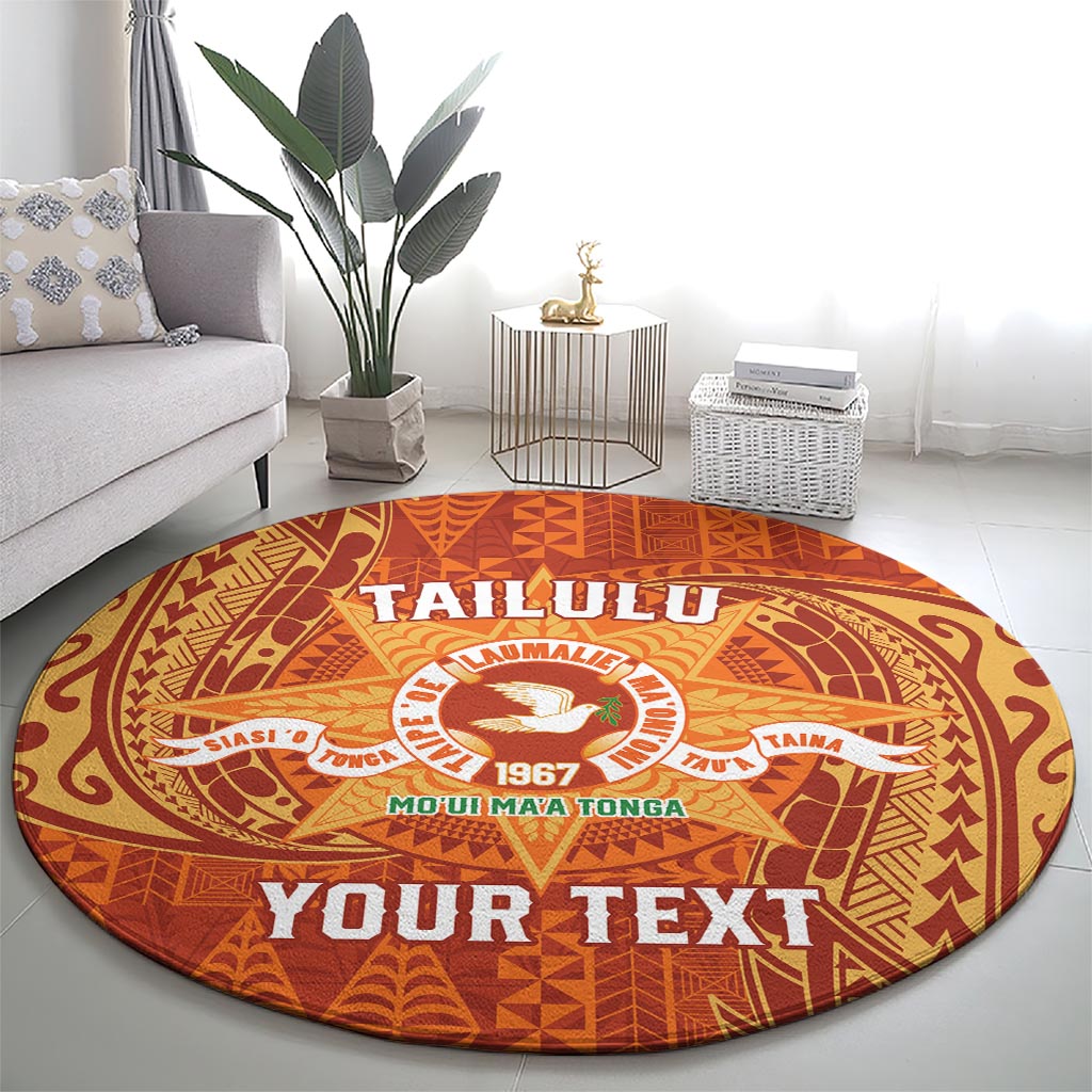Personalised Tonga Tailulu College Round Carpet Since 1967 Special Kupesi Pattern Version 1