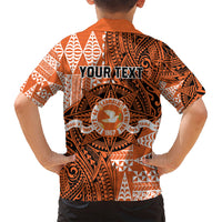 Personalised Tonga Tailulu College Family Matching Off Shoulder Short Dress and Hawaiian Shirt Since 1967 Special Kupesi Pattern Version 2