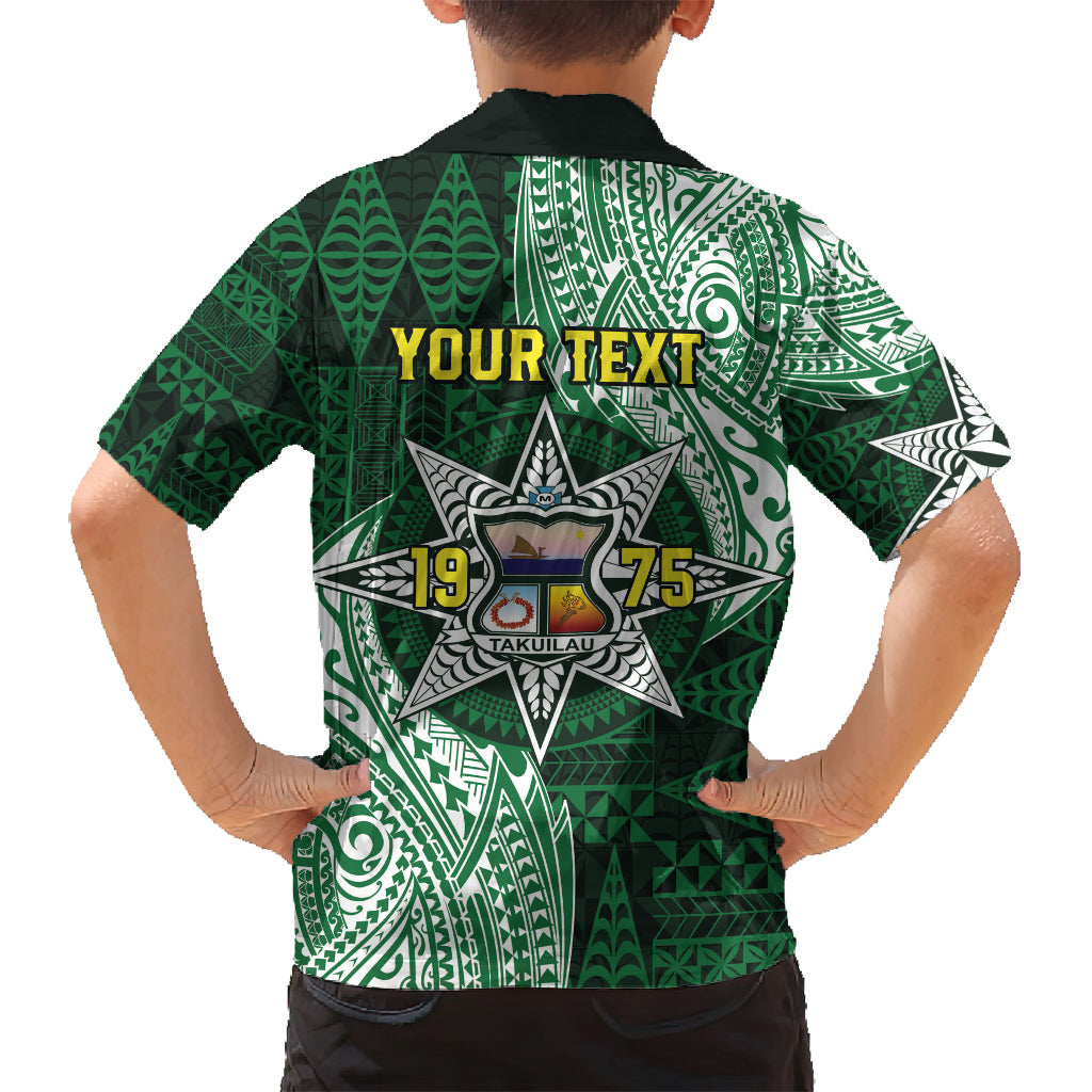 Personalised Tonga Takuilau College Family Matching Long Sleeve Bodycon Dress and Hawaiian Shirt Since 1975 Special Kupesi Pattern LT9 - Polynesian Pride