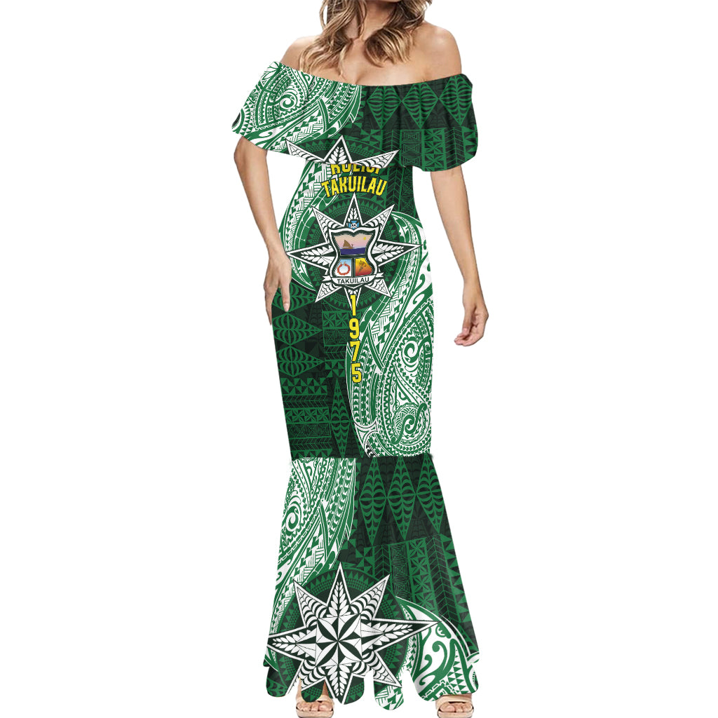 Personalised Tonga Takuilau College Mermaid Dress Since 1975 Special Kupesi Pattern LT9 - Polynesian Pride