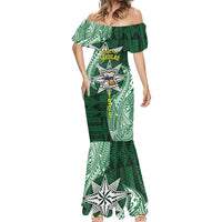 Personalised Tonga Takuilau College Mermaid Dress Since 1975 Special Kupesi Pattern LT9 - Polynesian Pride