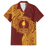Personalised Tonga Beulah College Family Matching Off Shoulder Short Dress and Hawaiian Shirt Since 1938 Special Kupesi Pattern