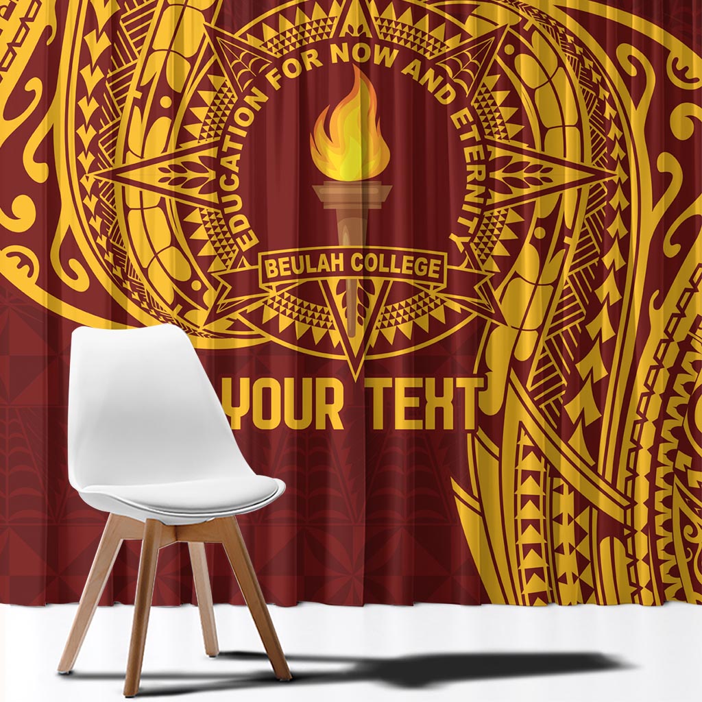 Personalised Tonga Beulah College Window Curtain Since 1938 Special Kupesi Pattern