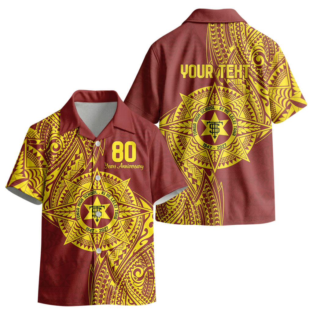 Personalised Tonga High School 80th Anniversary Kid Hawaiian Shirt Special Kupesi Pattern LT9 - Polynesian Pride