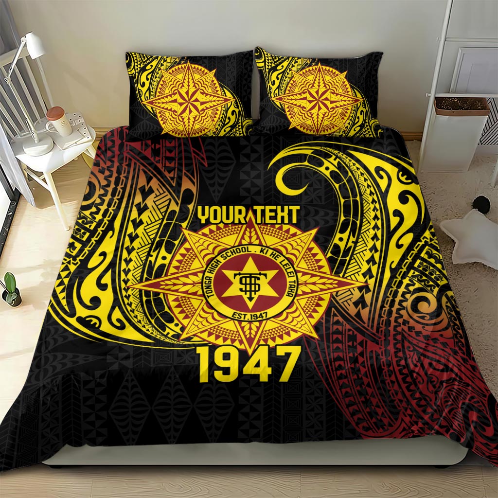 Personalised Tonga High School Bedding Set Since 1947 Special Kupesi Pattern