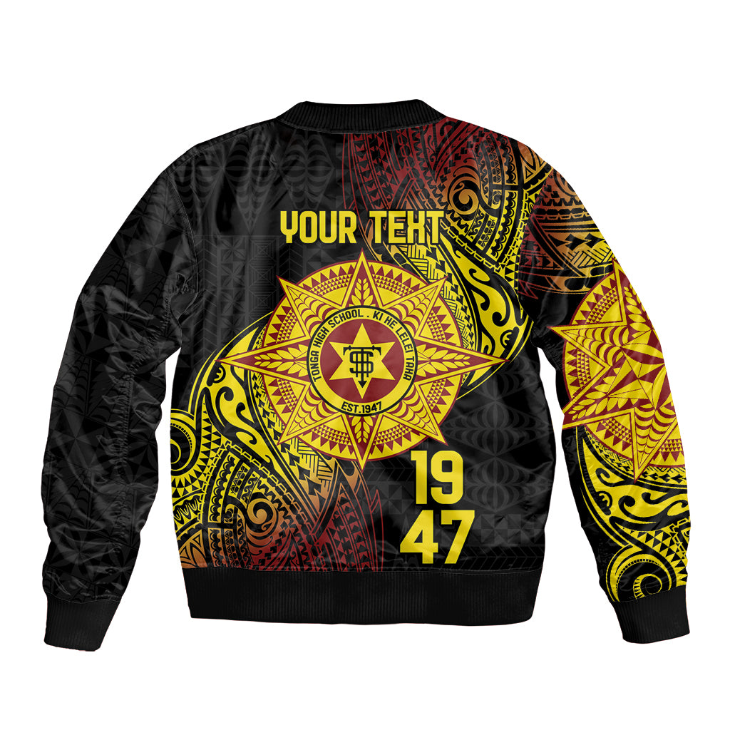 Personalised Tonga High School Bomber Jacket Since 1947 Special Kupesi Pattern