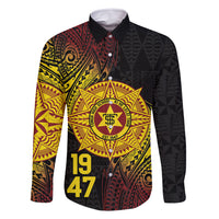 Personalised Tonga High School Family Matching Off Shoulder Short Dress and Hawaiian Shirt Since 1947 Special Kupesi Pattern