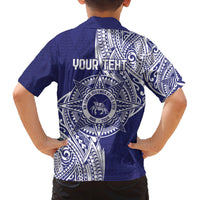 Personalised Tonga Tupou College Tolo 158th Anniversary Family Matching Off The Shoulder Long Sleeve Dress and Hawaiian Shirt Special Kupesi Pattern LT9 - Polynesian Pride