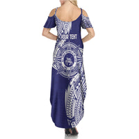 Personalised Tonga Tupou College Tolo 158th Anniversary Family Matching Summer Maxi Dress and Hawaiian Shirt Special Kupesi Pattern LT9 - Polynesian Pride