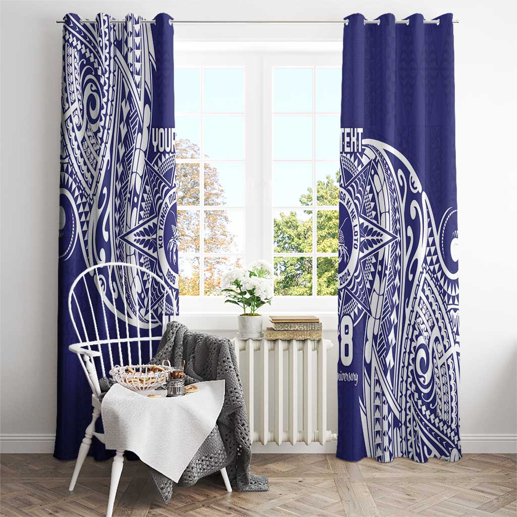 Personalised Tonga Tupou College Tolo 158th Anniversary Window Curtain Special Kupesi Pattern LT9