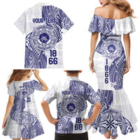 Personalised Tonga Tupou College Tolo Family Matching Mermaid Dress and Hawaiian Shirt Since 1866 Special Kupesi Pattern LT9 - Polynesian Pride