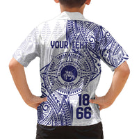 Personalised Tonga Tupou College Tolo Family Matching Off Shoulder Maxi Dress and Hawaiian Shirt Since 1866 Special Kupesi Pattern LT9 - Polynesian Pride