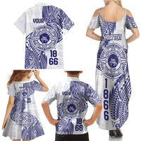 Personalised Tonga Tupou College Tolo Family Matching Summer Maxi Dress and Hawaiian Shirt Since 1866 Special Kupesi Pattern LT9 - Polynesian Pride