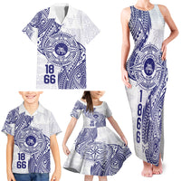 Personalised Tonga Tupou College Tolo Family Matching Tank Maxi Dress and Hawaiian Shirt Since 1866 Special Kupesi Pattern LT9 - Polynesian Pride