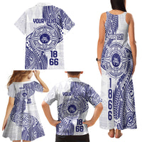 Personalised Tonga Tupou College Tolo Family Matching Tank Maxi Dress and Hawaiian Shirt Since 1866 Special Kupesi Pattern LT9 - Polynesian Pride
